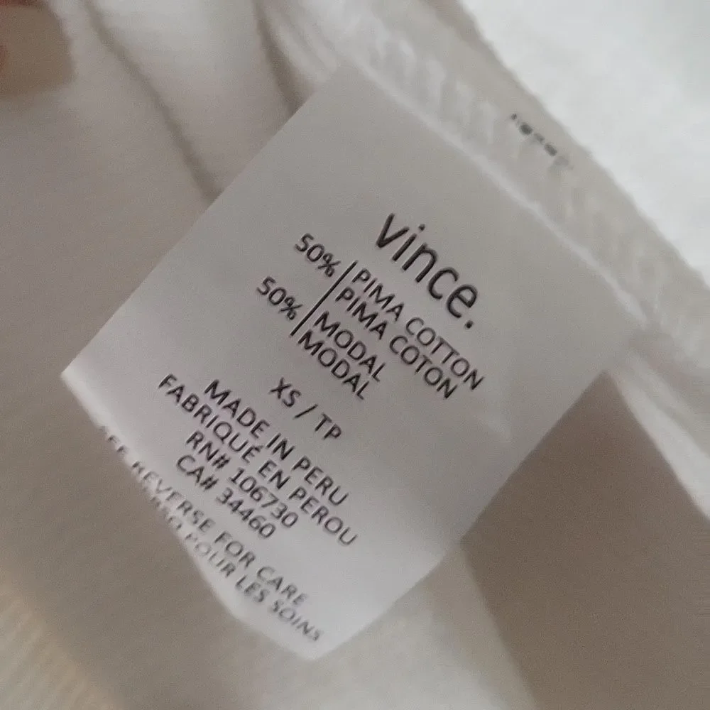 NWT XS White Vince Favorite Tank Modal Jersey Fitted Basic Soft BalletCore Long - Picture 6 of 10